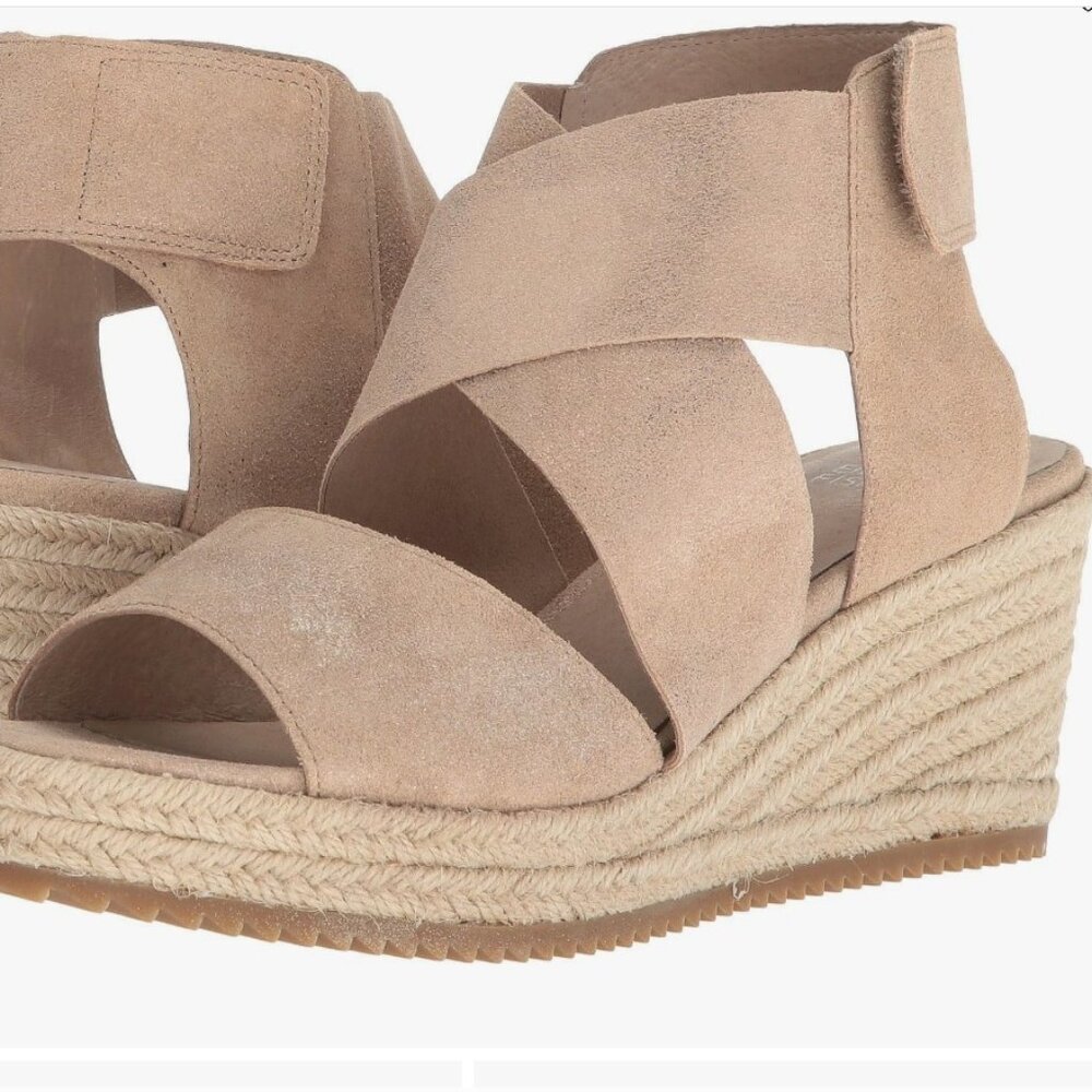 Eileen Fisher Willow 3 Women's Wedges Natural shimering tone Size 8